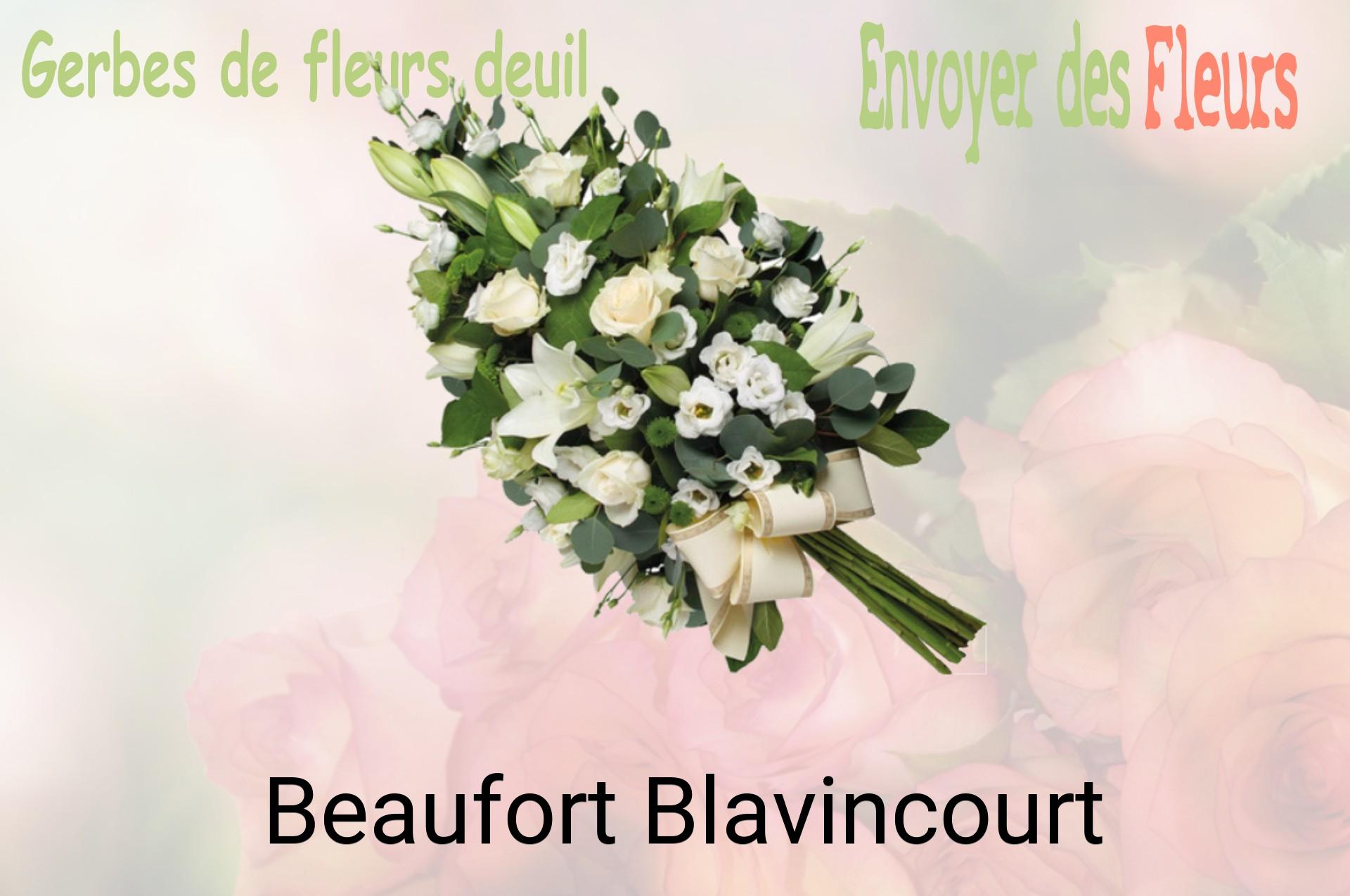 Gerbe de fleurs de deuil livrée à Beaufort-Blavincourt